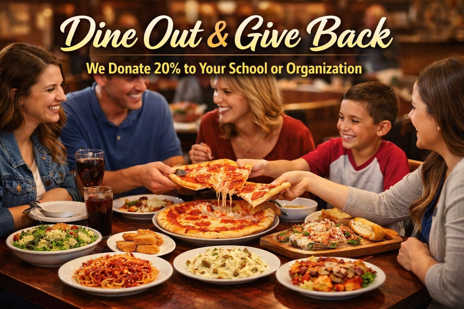 Restaurant fundraiser dining night Orange County Carolina's Italian Restaurant