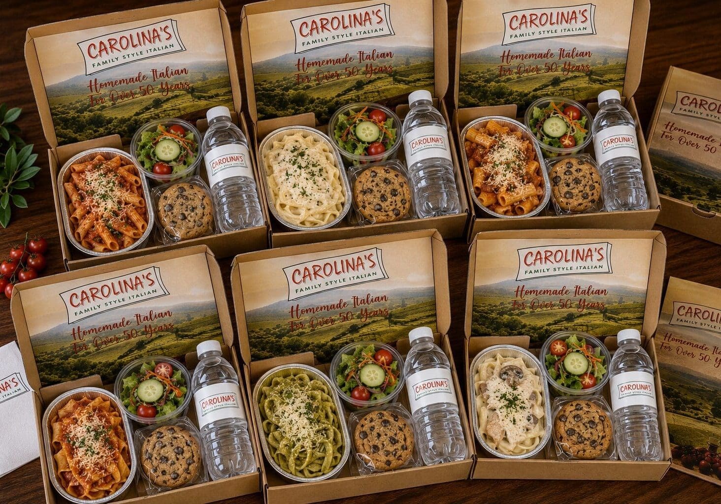 Box lunch pastas